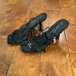 lace up heels worn once size 8